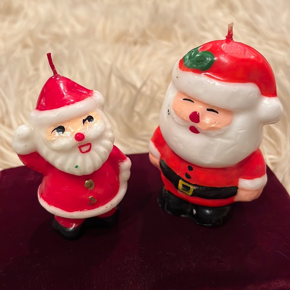 Vintage Santa 🎅🏼 Candles - set of 2